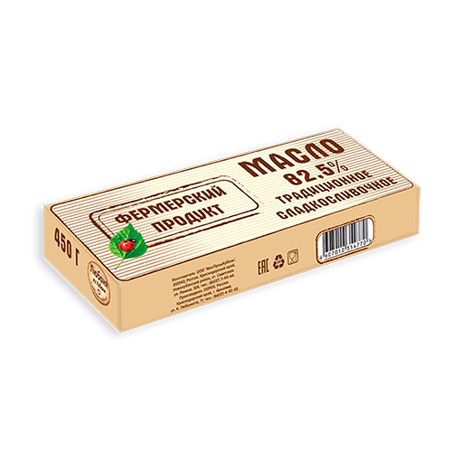 Фото -Фермерские продукты Масло традиционное сладкосливочное 82,5%