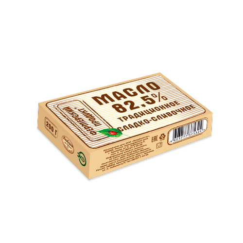 Фото -Фермерские продукты Масло традиционное сладкосливочное 82,5%