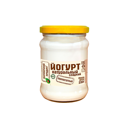Фото -Фермерские продукты Йогурт термостатный, сладкий м.д.ж. 1,5%