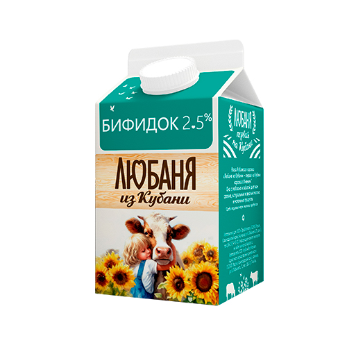 Фото -Любаня из Кубани Бифидок 2,5%