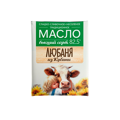 Фото -Любаня из Кубани Масло традиционное 82,5%