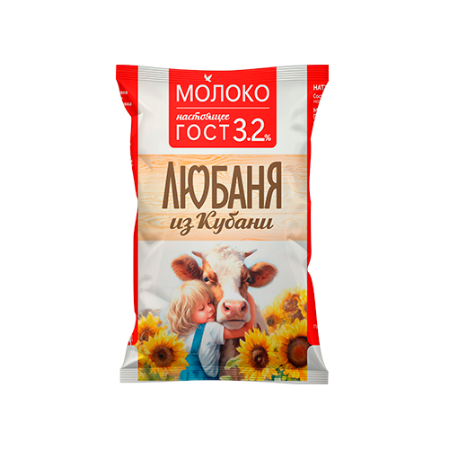 Фото -Любаня из Кубани Молоко 3,2%