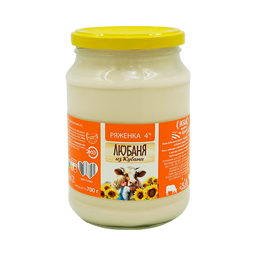 Фото -Любаня из Кубани Ряженка 4%