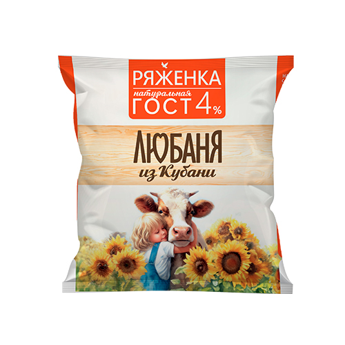Фото -Любаня из Кубани Ряженка 4%