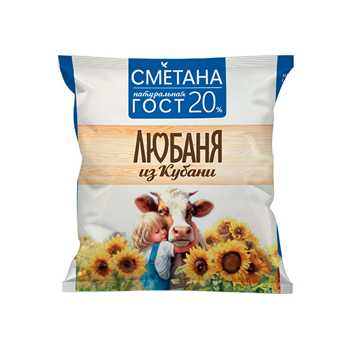 Фото -Любаня из Кубани Сметана 20%