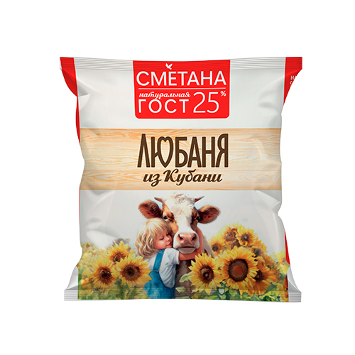 Фото -Любаня из Кубани Сметана 25%