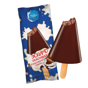 Фото -Мороженное с з.м.ж Эскимо шоколадное  в шоколадной глазури 