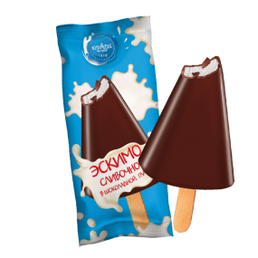 Фото -Мороженное с з.м.ж Эскимо сливочное  в шоколадной глазури  